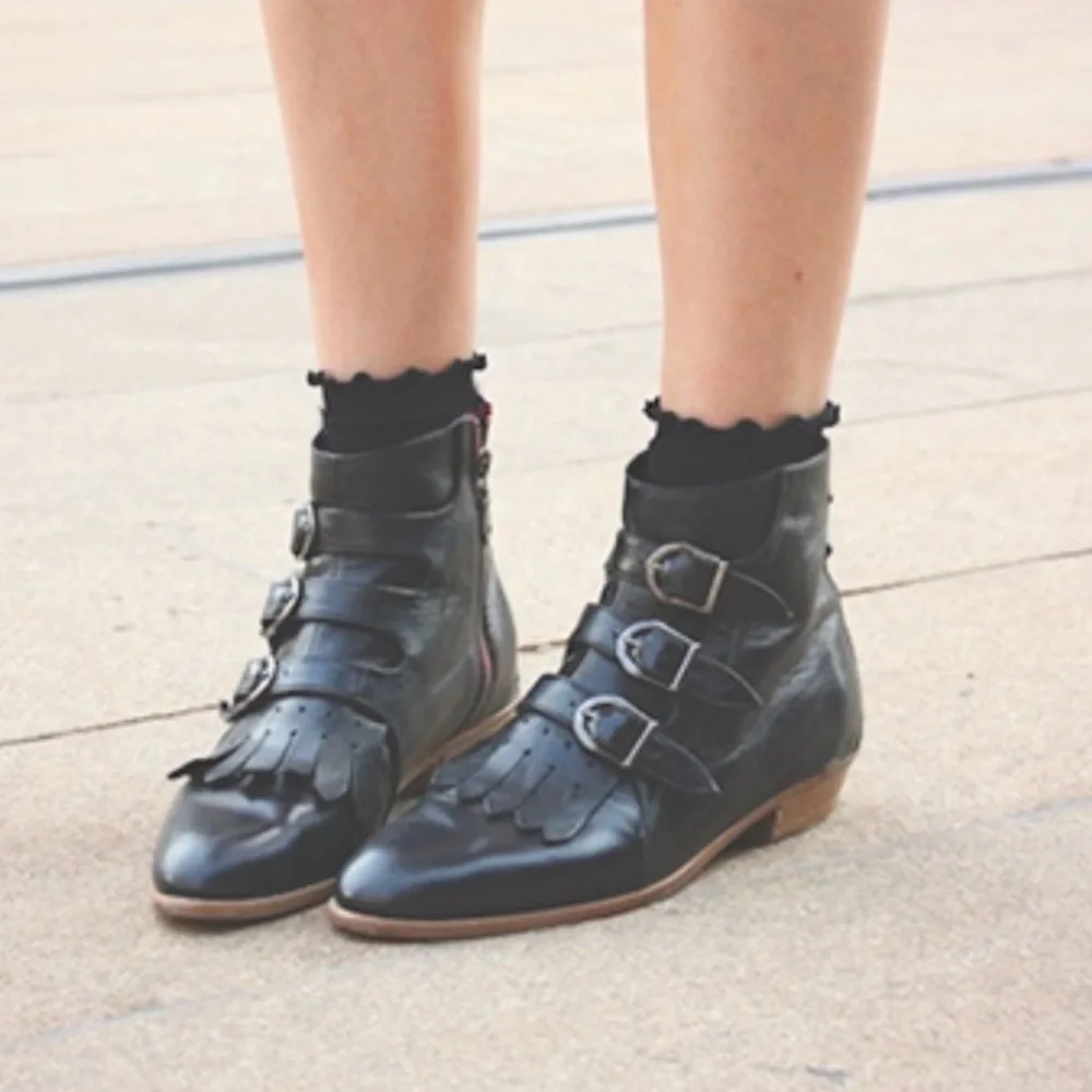 Modern Vice Black Jett Croc Ankle Boots *Special Edition (Seen on Mickey - Love) - Picture 11 of 15